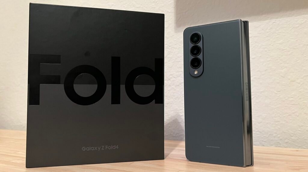 Retail box package of the newly launched Samsung Galaxy Z Fold 4