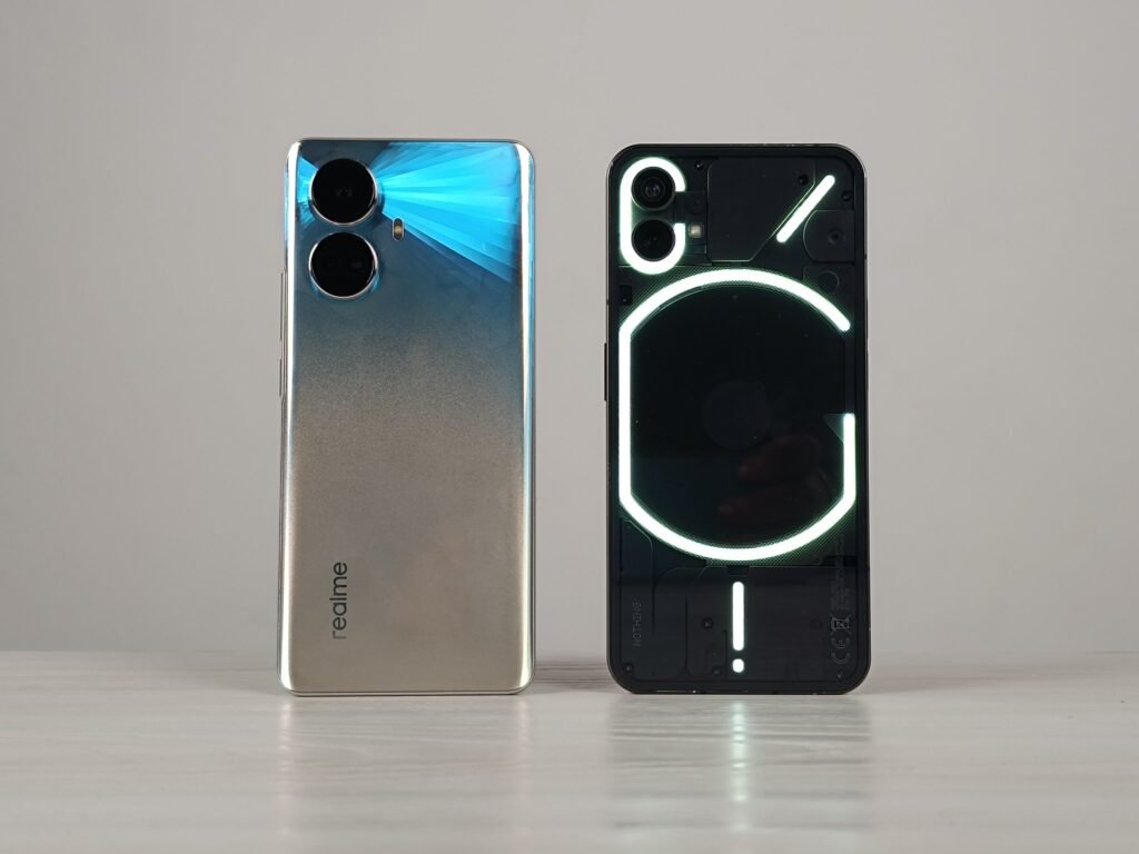 One-on-One Realme's 10 Pro Plus 5G vs Nothing Phone 1 - Rear Design comparision