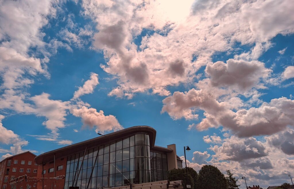 A simple shot of a cloudy sky edited in Google Photos app