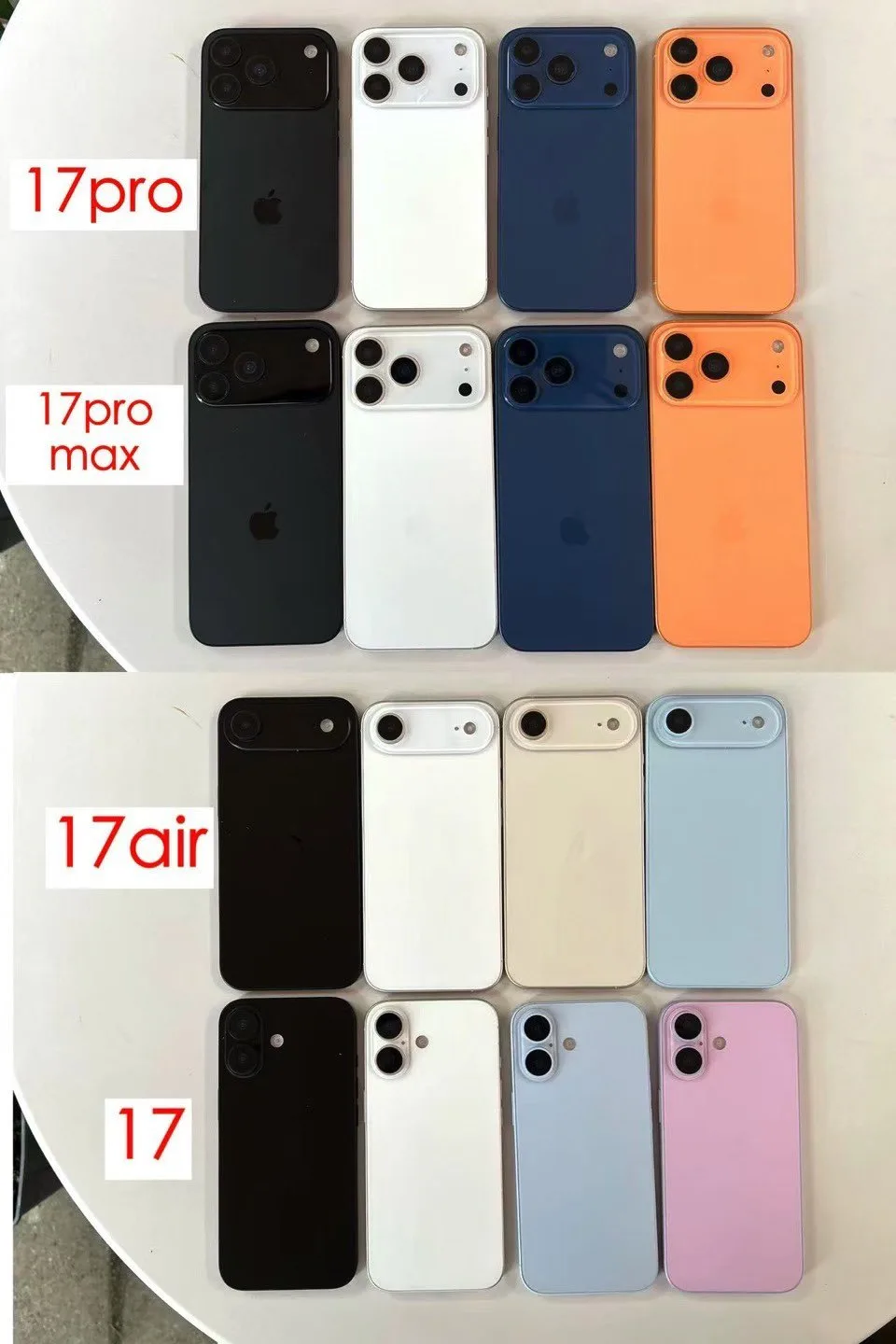 GxDyzb5bUAAhDMa Image shared by tipster Sonny Dickson, featuring iPhone 17 Series colour options
