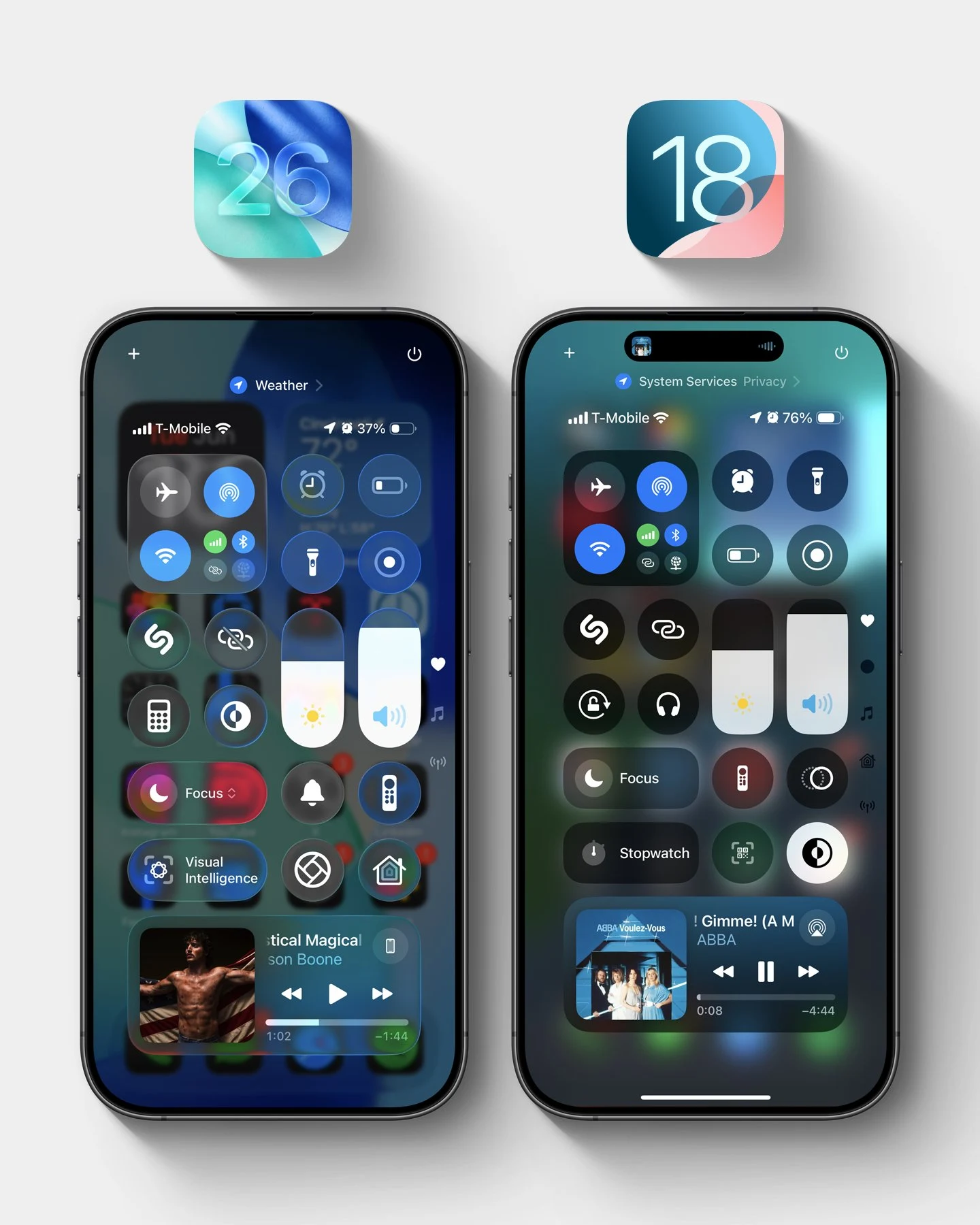 GtGHY7CWMAAe4CS iOS 26 vs iOS 18: Visual Difference